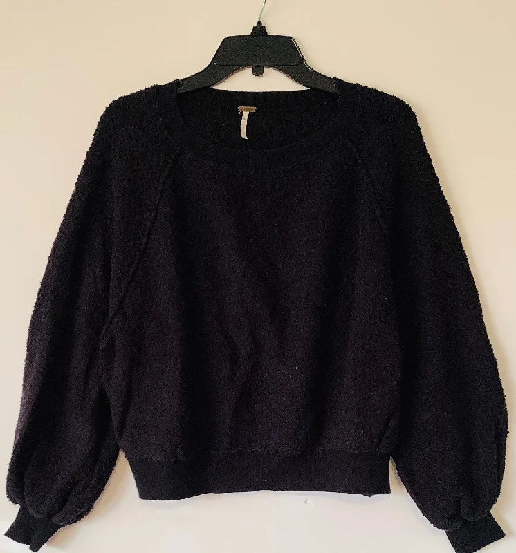 Exclusive Preview Sweatshirt Crewneck By Free People In Black, Size: S