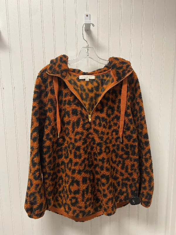 Amazing Deals Sweatshirt Hoodie By Loft In Animal Print, Size: M