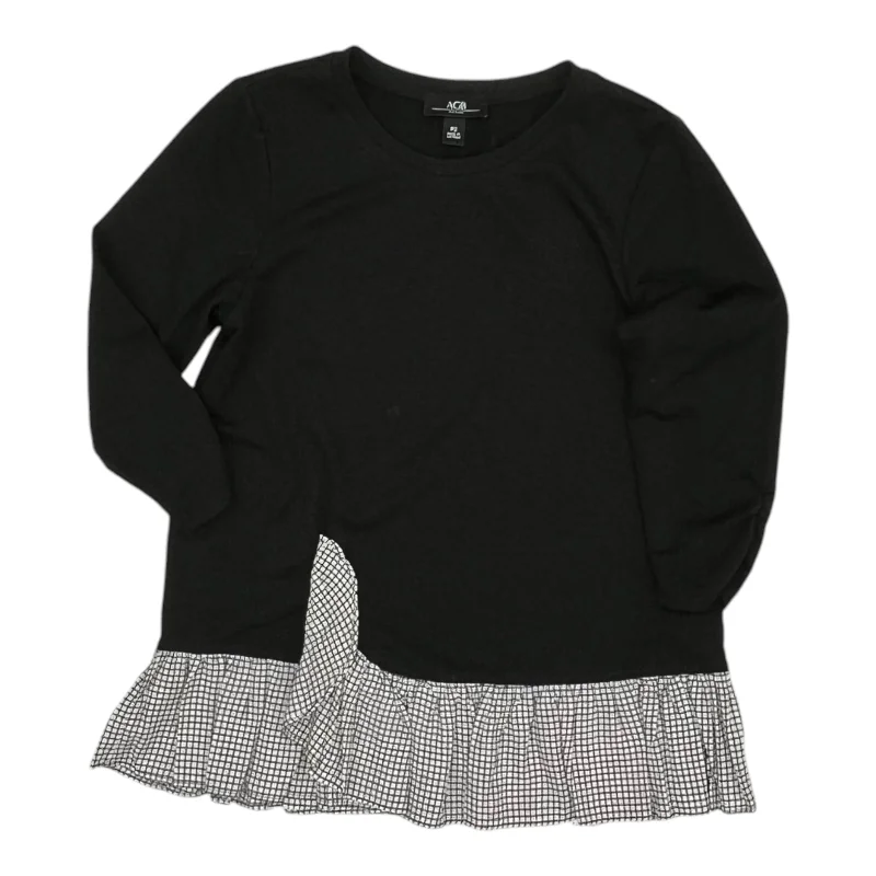 Super Sale Top 3/4 Sleeve By Agb In Black, Size:Sp