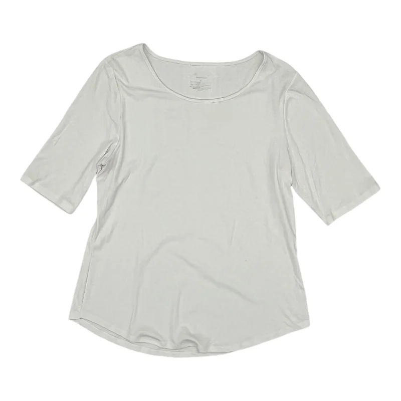 Don't Wait Top 3/4 Sleeve By Apt 9 In White, Size:L
