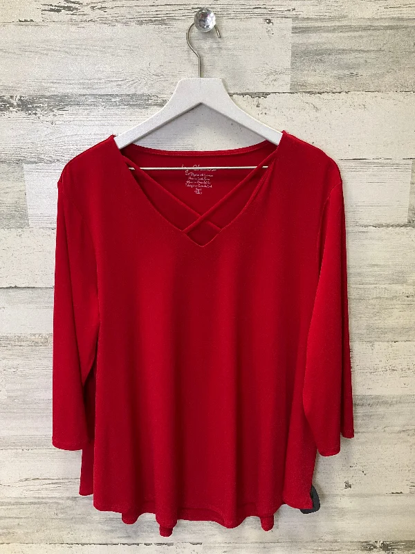 Season Finale Sale Top 3/4 Sleeve By Chicos  Size: Xl