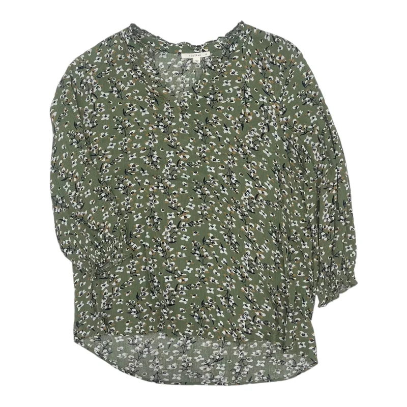 Buy Now Top 3/4 Sleeve By Fun 2 Fun In Green, Size:M