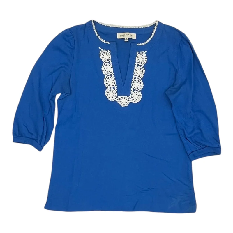 Deal Alert Top 3/4 Sleeve By Jones New York In Blue, Size:M