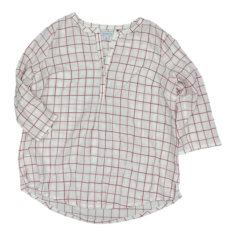 Price Buster Top 3/4 Sleeve By Liz Claiborne In Red, Size:Xl