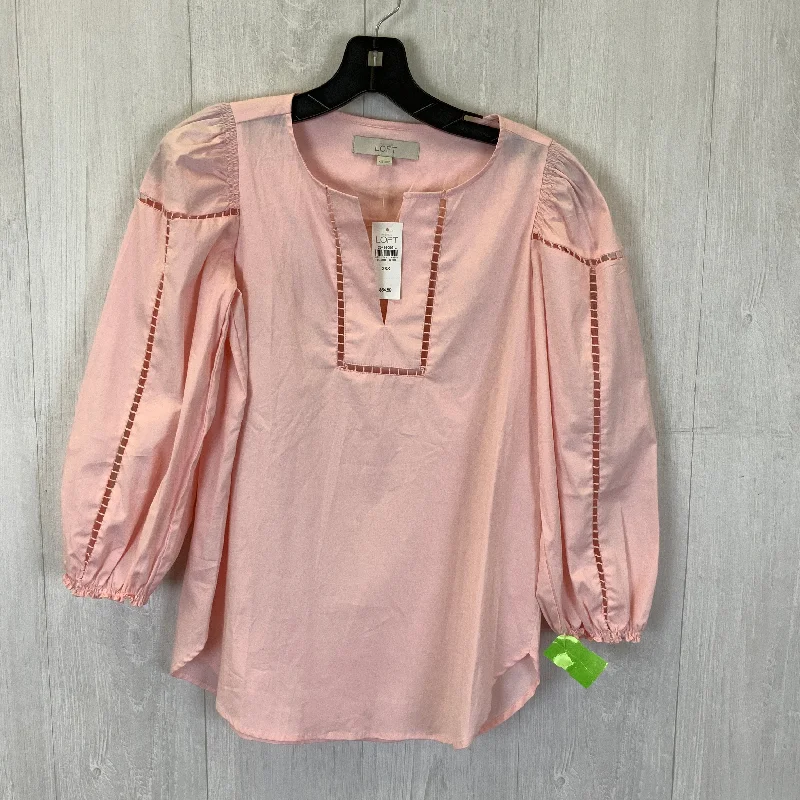 Seasonal Clearance Top 3/4 Sleeve By Loft In Pink, Size: Xxs