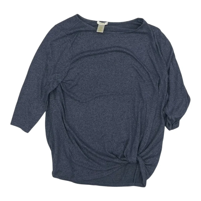 Final Sale Top 3/4 Sleeve By Matty M In Blue, Size:L