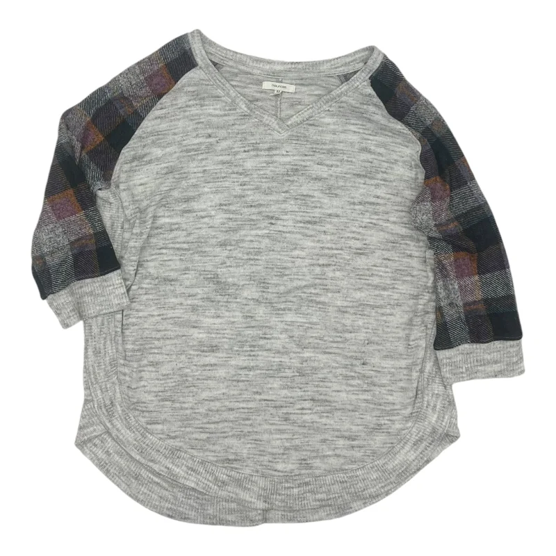 Online Specials Top 3/4 Sleeve By Maurices In Grey, Size:M
