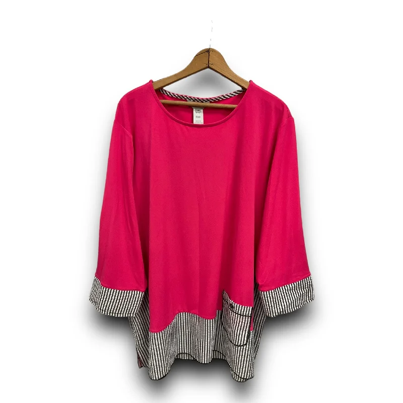 Year-End Sale Top 3/4 Sleeve By Multiples  Size: 2x