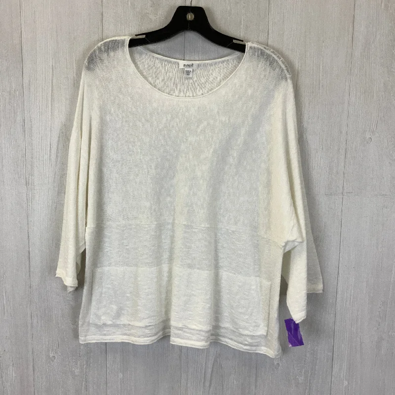 Closeout Sale Top 3/4 Sleeve By Pure Jill In White, Size: Xs