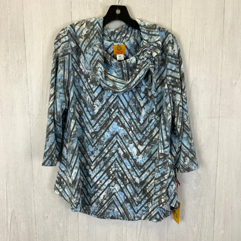 Price Drop Top 3/4 Sleeve By Ruby Rd In Blue & Grey, Size: Petite   Xl