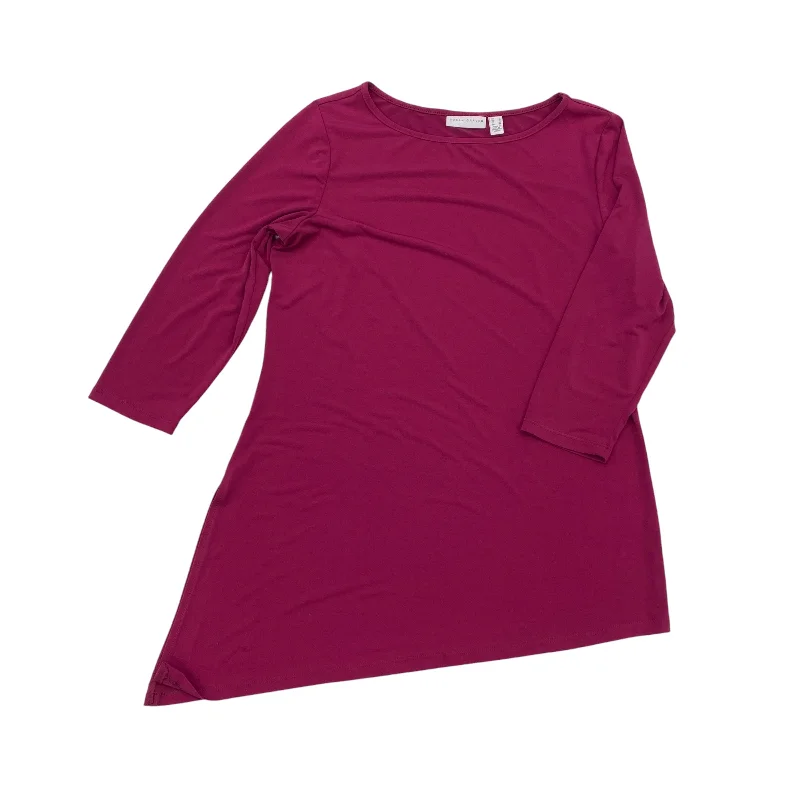 New Markdowns Top 3/4 Sleeve By Susan Graver In Pink, Size:S