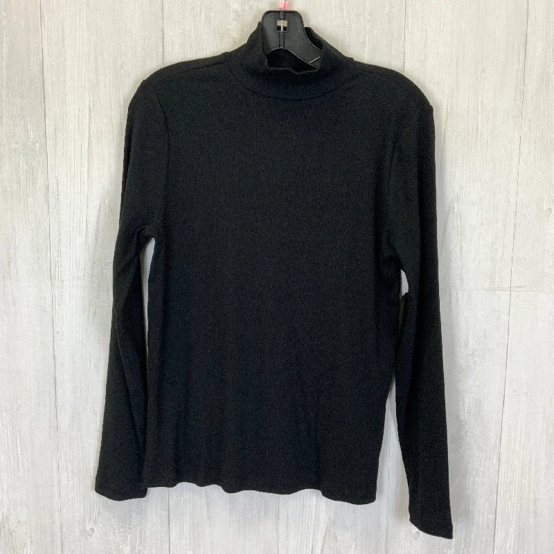 Weekend Deal Top Long Sleeve Basic By Loft In Black, Size: L