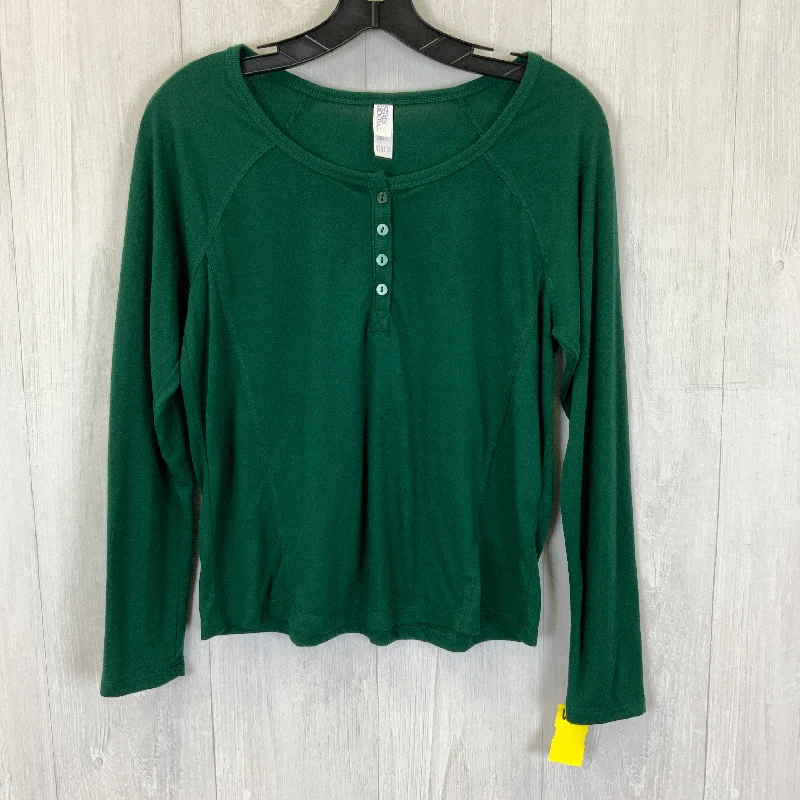 Incredible Offers Top Long Sleeve Basic By Stars Above In Green, Size: Xs
