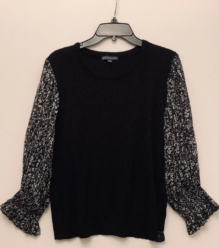Markdown Madness Top Long Sleeve By Adrianna Papell In Black, Size: Xl