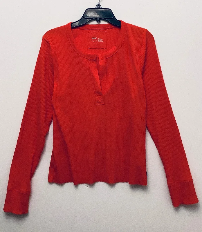 Can't Miss Top Long Sleeve By Aerie In Red, Size: Xl