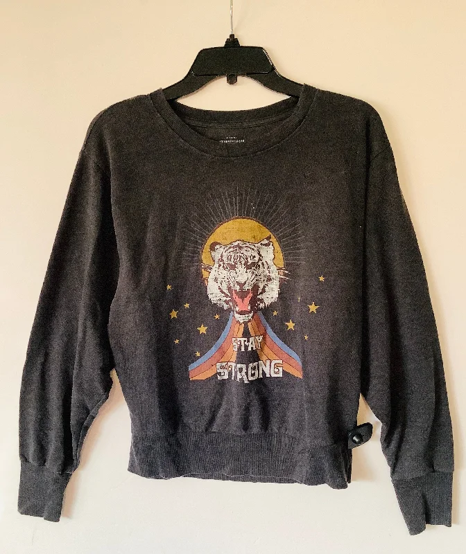 Exclusive Savings Top Long Sleeve By Anthropologie In Grey, Size: S