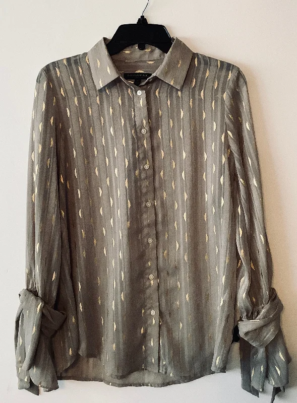 Reduced Prices Top Long Sleeve By Banana Republic In Gold, Size: S
