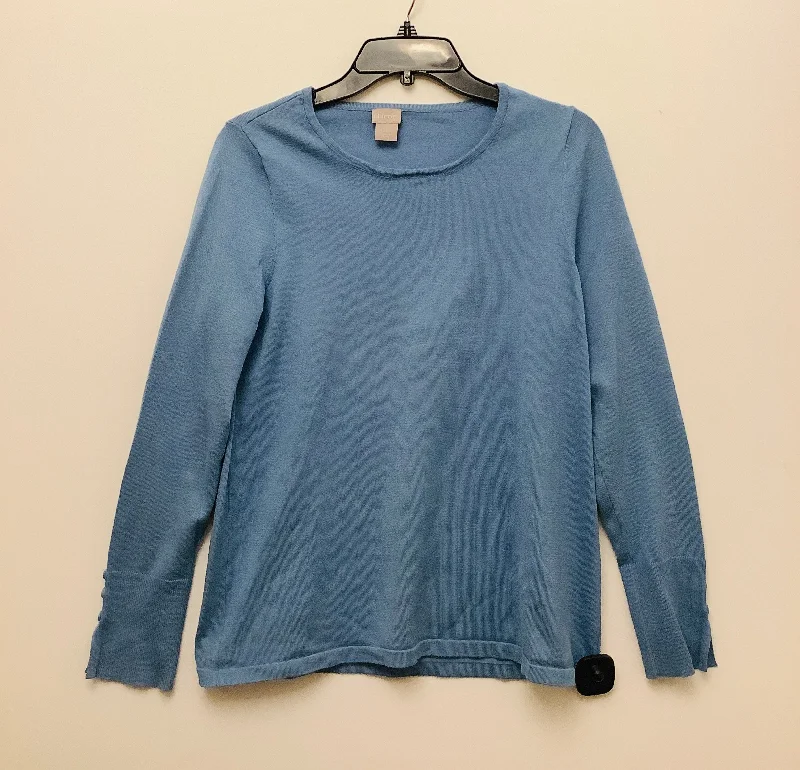 Amazing Deals Top Long Sleeve By Chicos In Blue, Size: L