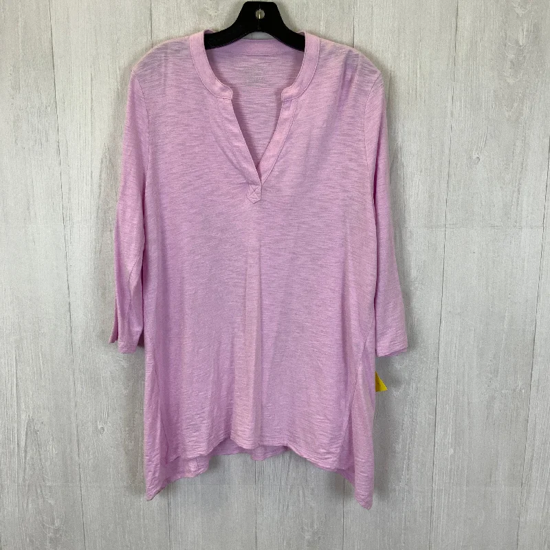 Holiday Sale Top Long Sleeve By Chicos In Pink, Size: L