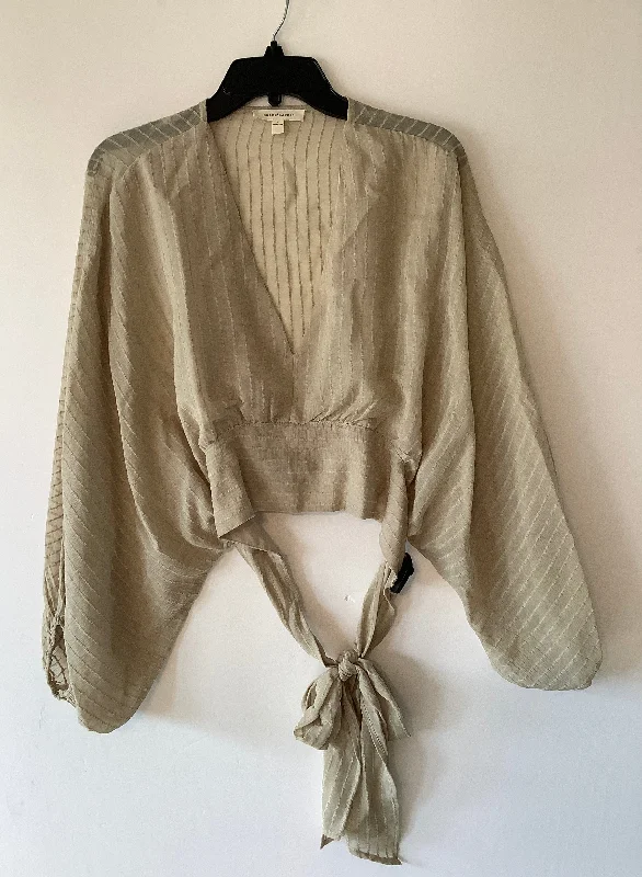 Instant Discount Top Long Sleeve By Cme In Tan, Size: L