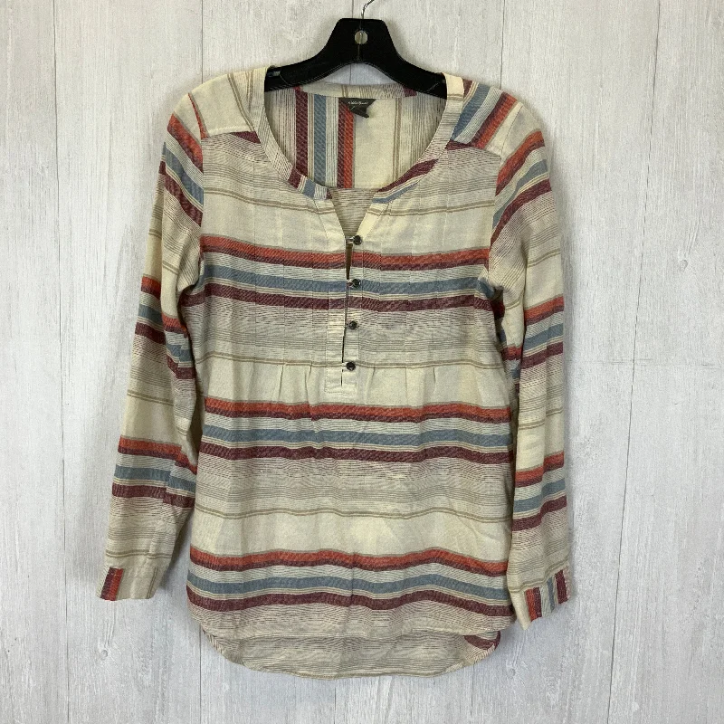 Deal Alert Top Long Sleeve By Eddie Bauer In Cream, Size: Xs
