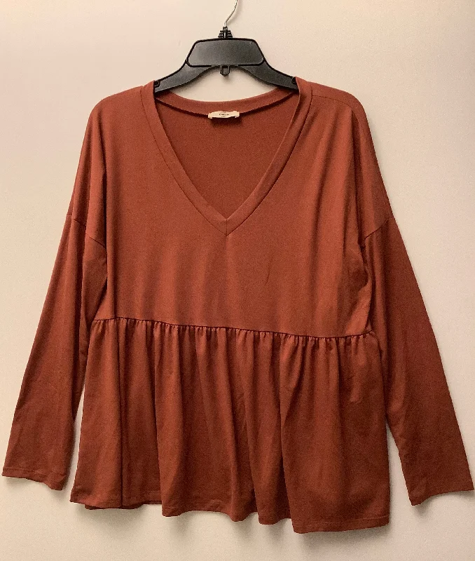 Big Discounts Top Long Sleeve By Entro In Pink, Size: M
