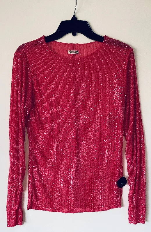 Overstock Sale Top Long Sleeve By Free People In Pink, Size: M