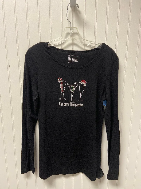 Blowout Sale Top Long Sleeve By Inc In Black, Size: M