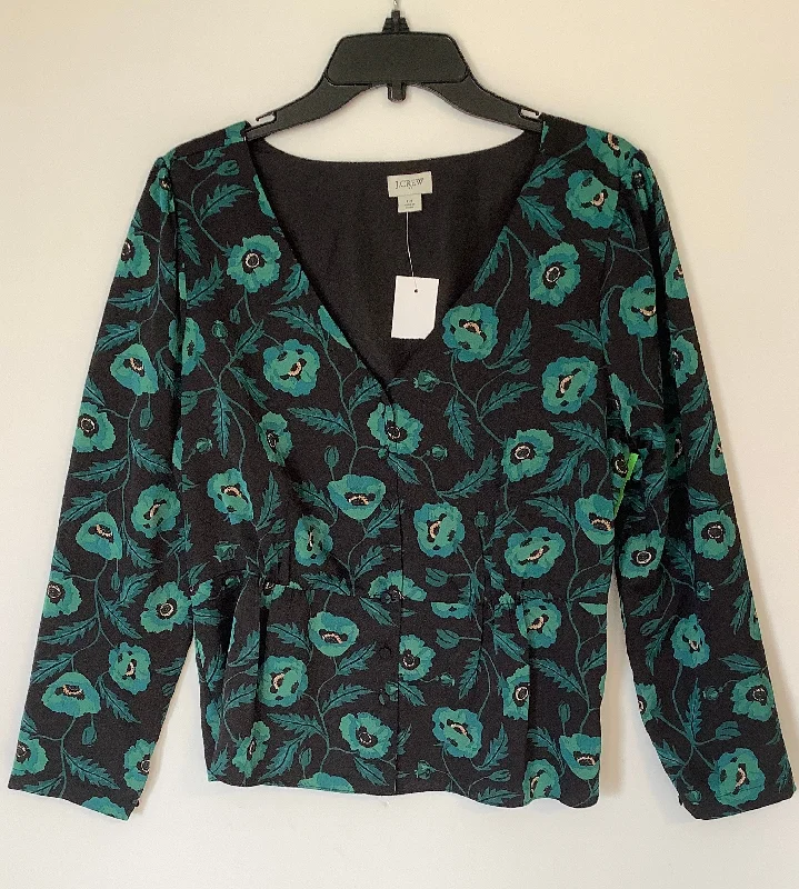 Exclusive Access Top Long Sleeve By J. Crew In Floral Print, Size: Xl