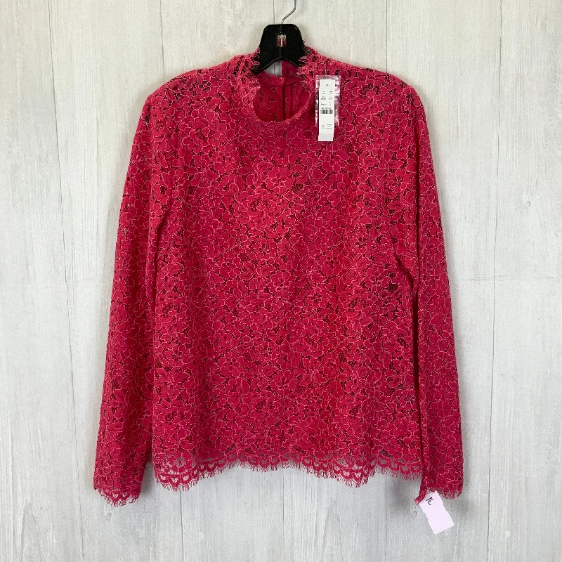 Limited Availability Top Long Sleeve By J. Crew In Pink, Size: M