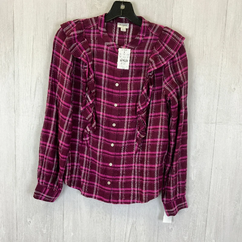 Super Deal Top Long Sleeve By J. Crew In Purple, Size: Xxs
