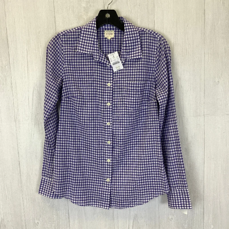 Daily Deals Top Long Sleeve By J. Crew In Purple, Size: Xxs