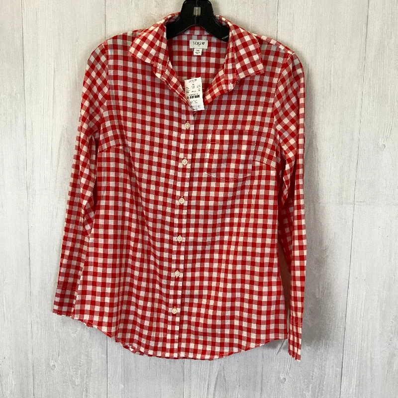 Special Price Top Long Sleeve By J. Crew In Red, Size: Xs
