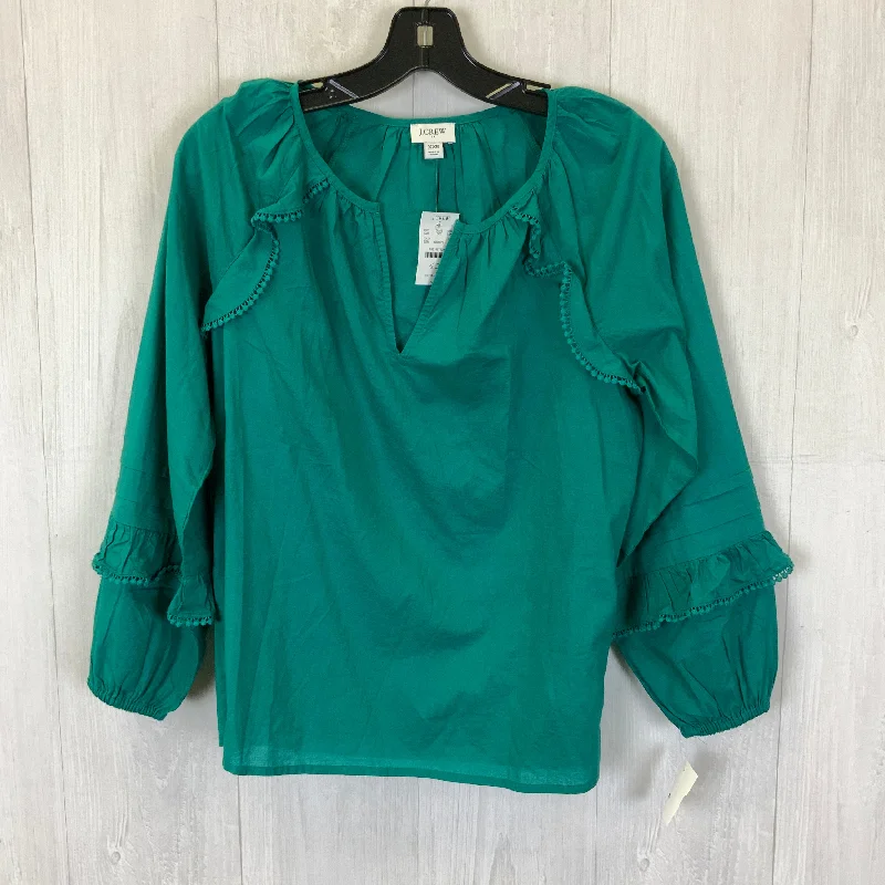 Today's Special Top Long Sleeve By J. Crew In Teal, Size: Xxs