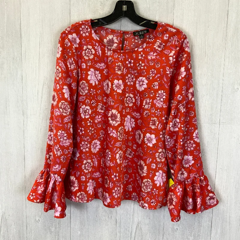 Massive Deals Top Long Sleeve By J. Jill In Orange, Size: M