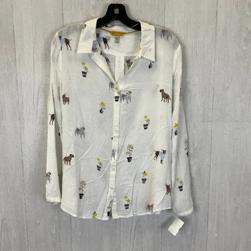 Unbeatable Prices Top Long Sleeve By Joules In White, Size: 10
