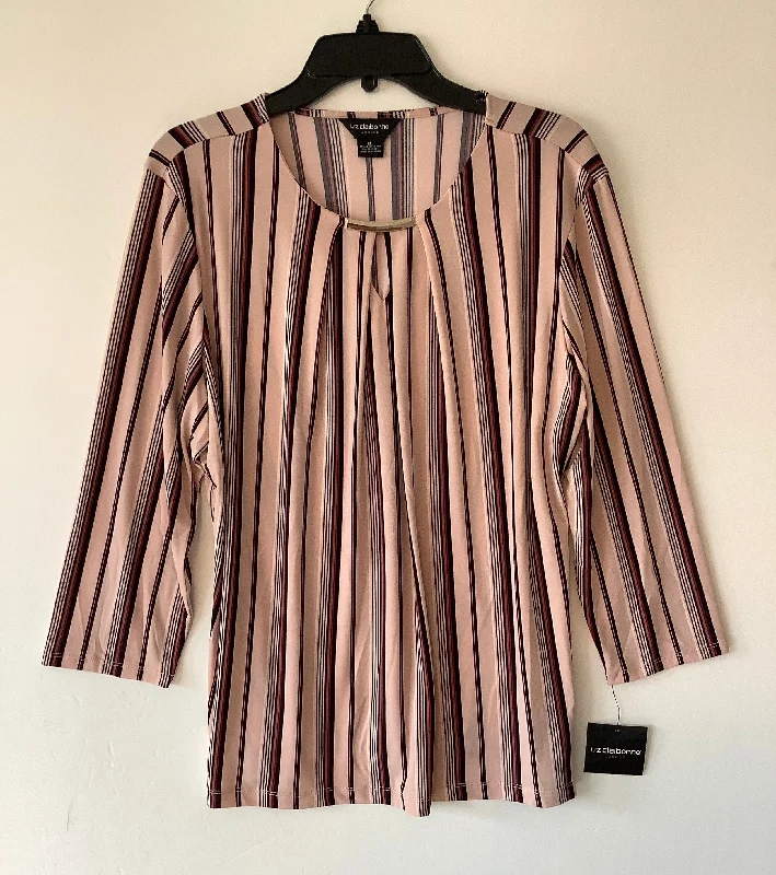 Markdowns Top Long Sleeve By Liz Claiborne In Striped Pattern, Size: Xl