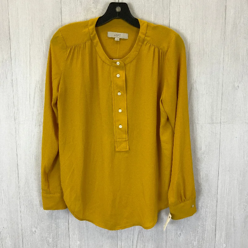 Daily Deals Top Long Sleeve By Loft In Yellow, Size: Xs