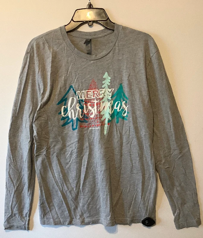Unbeatable Prices Top Long Sleeve By Next Level In Grey, Size: L