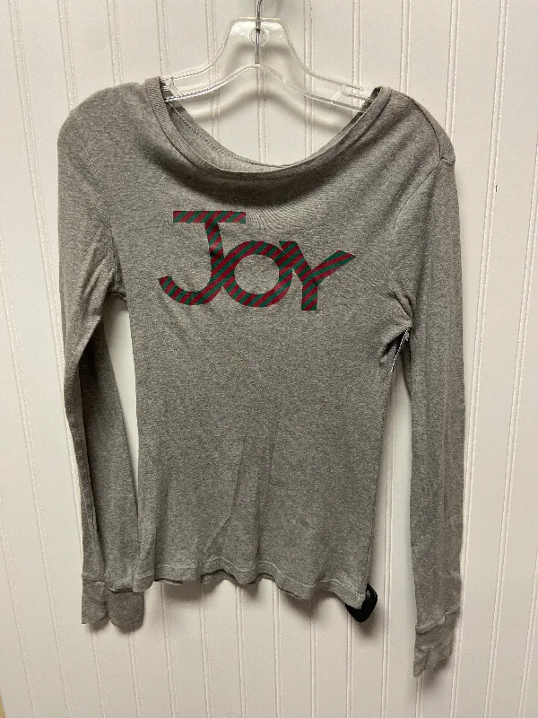 Best Deals Top Long Sleeve By Old Navy In Grey, Size: M