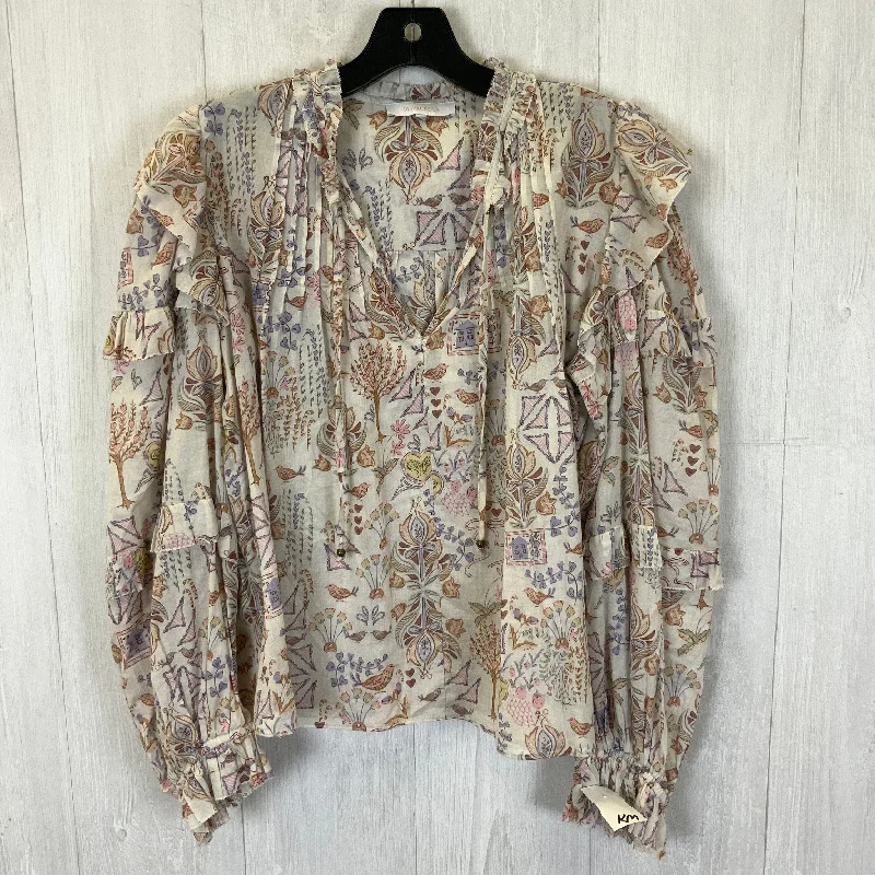 Super Deal Top Long Sleeve By Olivaceous In Multi-colored, Size: L