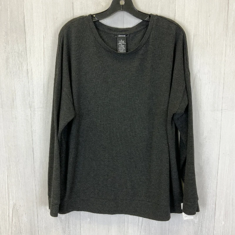 Doorbuster Deal Top Long Sleeve By Premise In Grey, Size: Xl