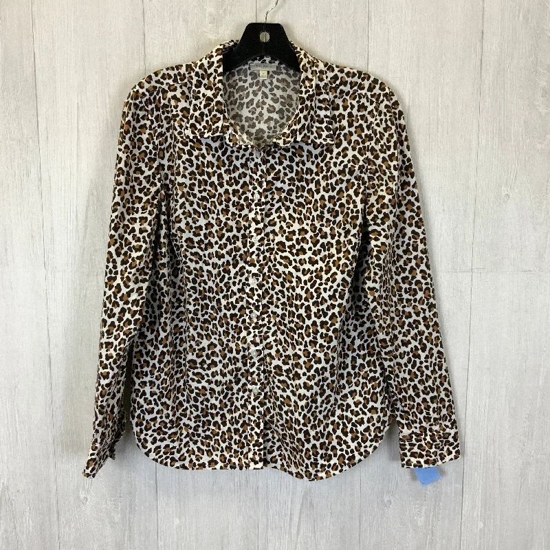 Warehouse Sale Top Long Sleeve By Talbots In Animal Print, Size: S