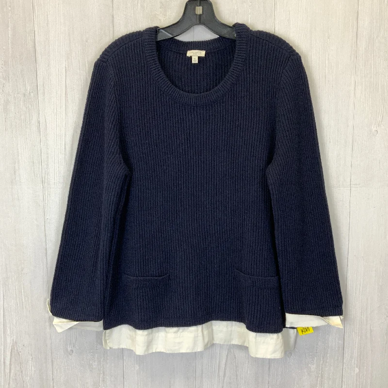 Steals and Deals Top Long Sleeve By Talbots In Navy, Size: Xl