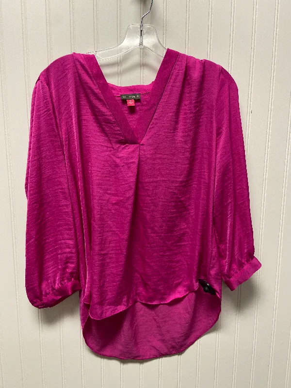 Daily Deals Top Long Sleeve By Vince Camuto In Pink, Size: M