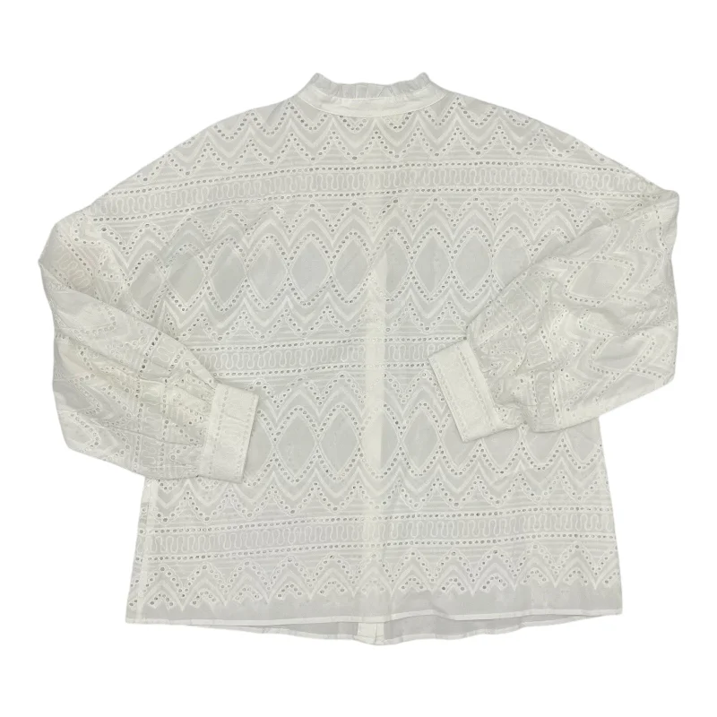 Price Cut Top Ls By Adiva In White, Size:Xl