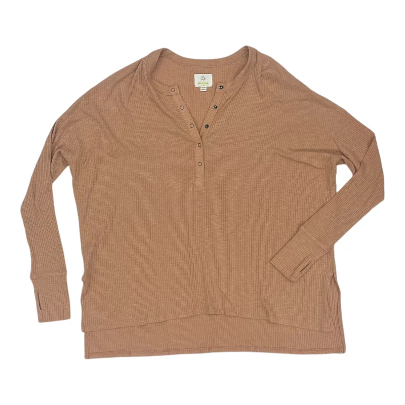 Super Sale Top Ls By Aerie In Tan, Size:Xs