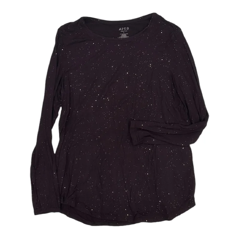 Super Sale Top Ls By Apt 9 In Purple, Size:L