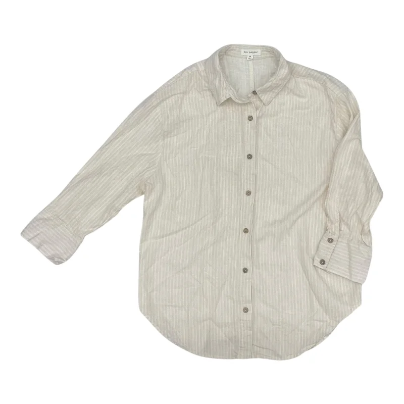 Daily Specials Top Ls By Blu Pepper In Cream, Size:M