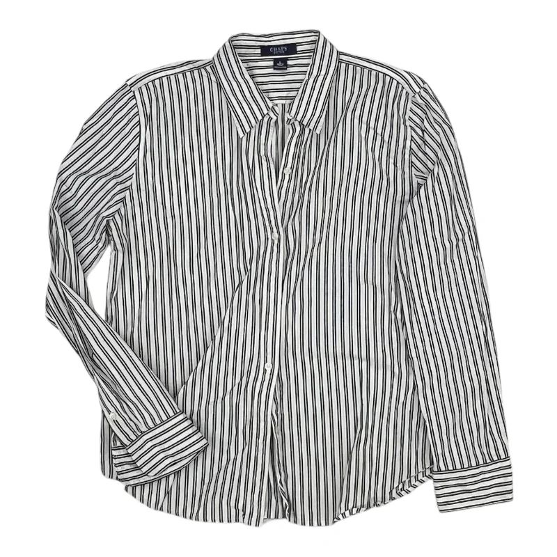 Special Discount Top Ls By Chaps In Grey & White, Size:L